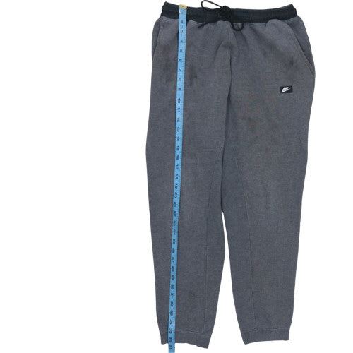Nike Men Grey Fleece Jogger Trousers L Regular Fit