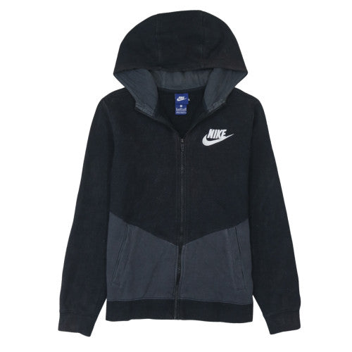 Nike Boys Black Full Zip Fleece Hoodie XL 13-15 Years Casual Sportswear