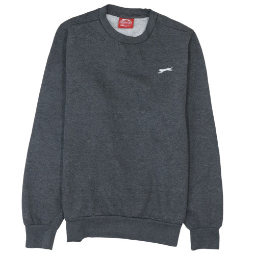Slazenger Men's Grey Crew Neck Pullover Sweatshirt M Regular Fit