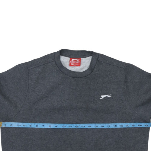 Slazenger Men's Grey Crew Neck Pullover Sweatshirt M Regular Fit