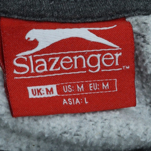 Slazenger Men's Grey Crew Neck Pullover Sweatshirt M Regular Fit