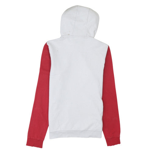 Fila Men's White and Red Pullover Hoodie L Cotton Blend