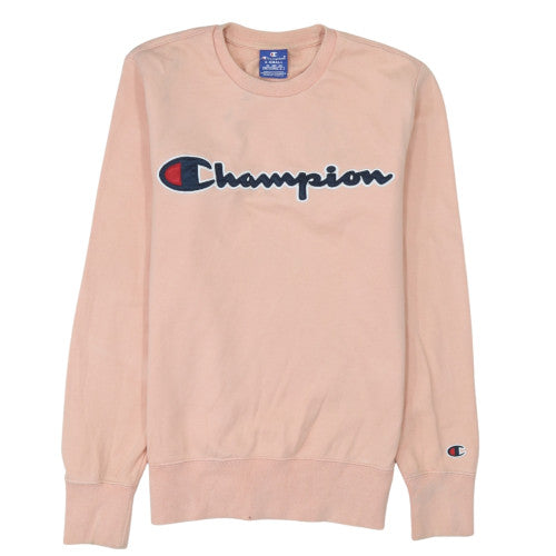Champion Women's Pink XS Pullover Sweatshirt Logo Crew Neck