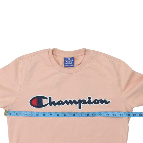 Champion Women's Pink XS Pullover Sweatshirt Logo Crew Neck