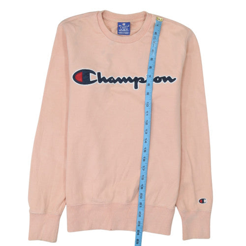 Champion Women's Pink XS Pullover Sweatshirt Logo Crew Neck