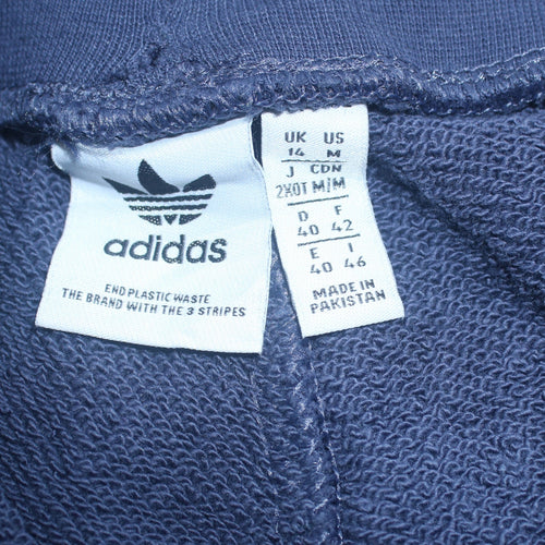 Adidas Womens Navy Jogger Sweatpants Size 14 M Cotton Blend