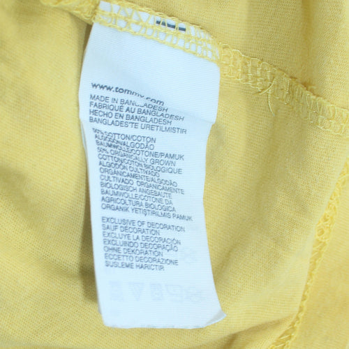 Tommy Hilfiger Men Yellow XL Graphic Print Crew Neck T-Shirt