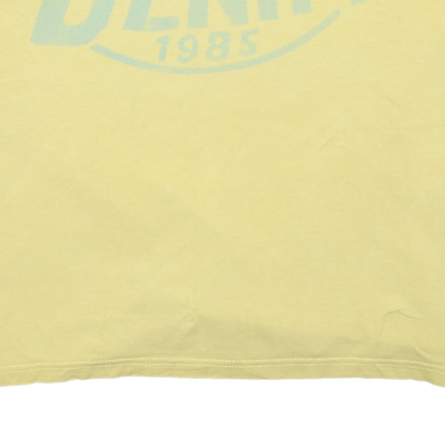 Tommy Hilfiger Men Yellow XL Graphic Print Crew Neck T-Shirt