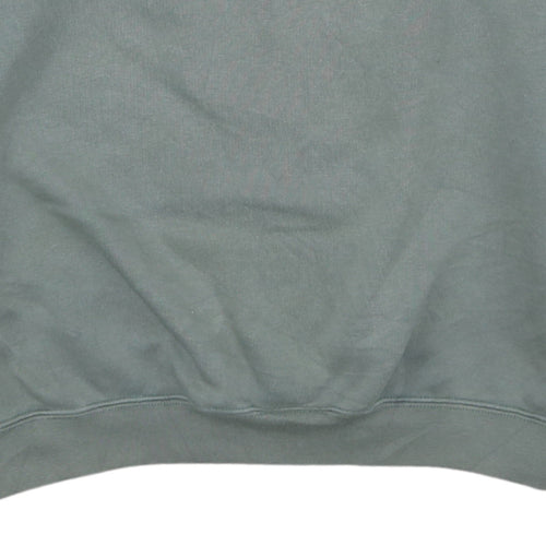 Reebok Men Green Pullover Sweatshirt L Crew Neck Regular Fit