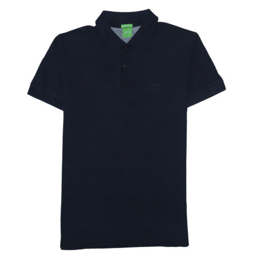 Hugo Boss Men's Black Regular Fit Cotton Polo Shirt M