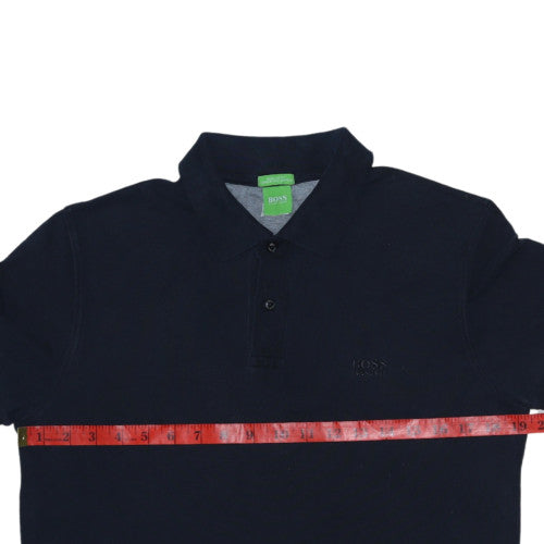 Hugo Boss Men's Black Regular Fit Cotton Polo Shirt M