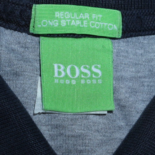Hugo Boss Men's Black Regular Fit Cotton Polo Shirt M