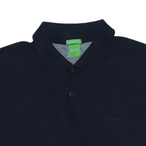 Hugo Boss Men's Black Regular Fit Cotton Polo Shirt M