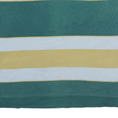 GAP Men's Green Striped Long Sleeve Rugby Polo Shirt M