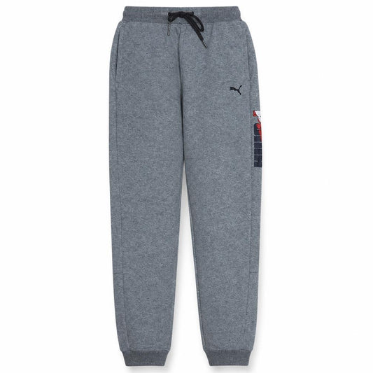 Puma Boys Grey Jogger Trousers 14 Years Elastic Waist Fleece Sweatpants