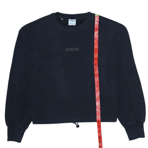 Gymshark Women Black M Pullover Sweatshirt with Drawstring Hem