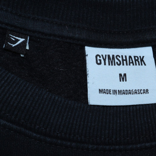 Gymshark Women Black M Pullover Sweatshirt with Drawstring Hem