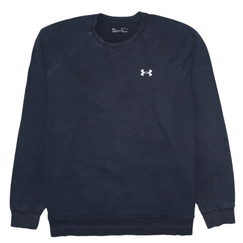 Under Armour Men's Black XL Crew Neck Fleece Sweatshirt ColdGear Loose Fit