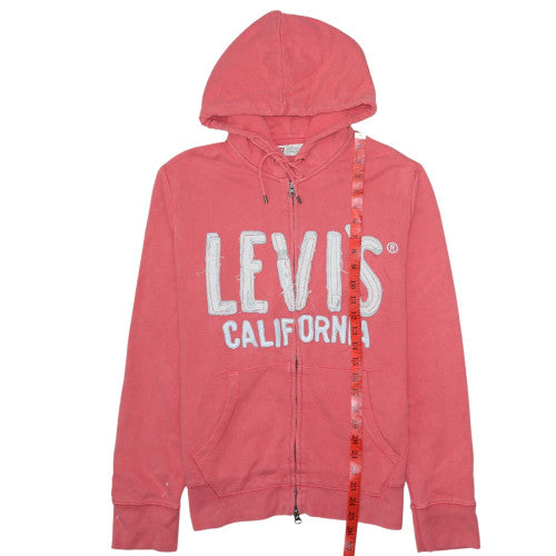 Levi's Women Coral Pink Full Zip Hoodie Size S Cotton Blend