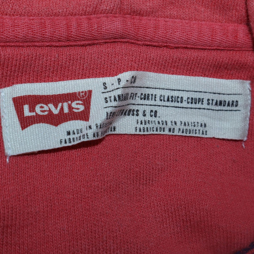 Levi's Women Coral Pink Full Zip Hoodie Size S Cotton Blend
