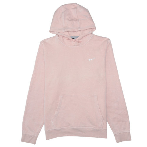 Nike Womens Pink Pullover Hoodie Size L Cotton Blend Casual Sweatshirt