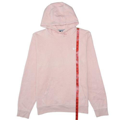 Nike Womens Pink Pullover Hoodie Size L Cotton Blend Casual Sweatshirt