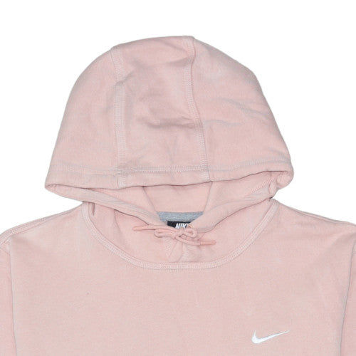Nike Womens Pink Pullover Hoodie Size L Cotton Blend Casual Sweatshirt