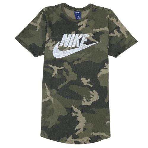 Nike Men's Camouflage Green Crew Neck Cotton T-Shirt M