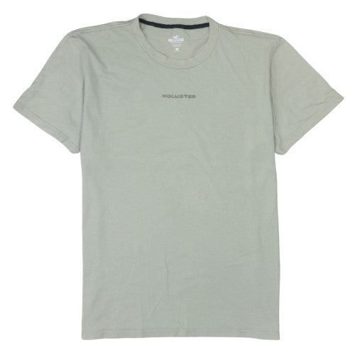 Hollister Men's Beige Relaxed Fit Cotton Crew Neck T-Shirt Size L