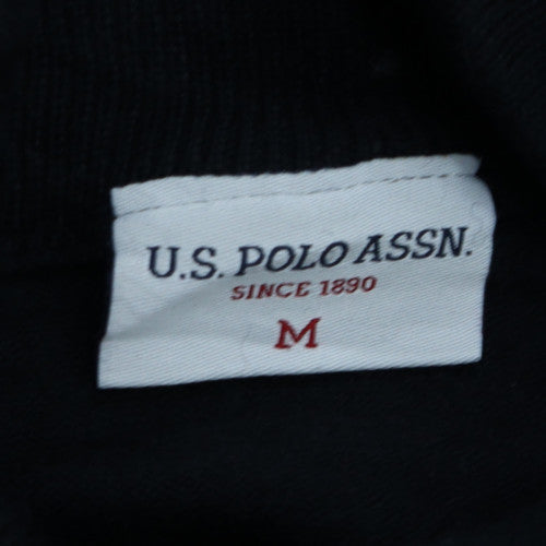 U.S. Polo Assn. Men Black Roll Neck Cotton Pullover Jumper M