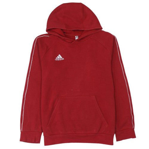 Adidas Men's Red Pullover Hoodie Size M Regular Fleece