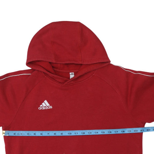 Adidas Men's Red Pullover Hoodie Size M Regular Fleece