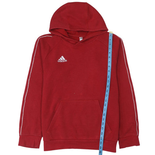 Adidas Men's Red Pullover Hoodie Size M Regular Fleece