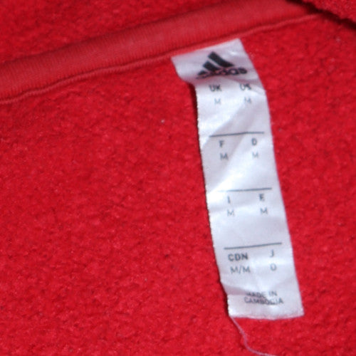 Adidas Men's Red Pullover Hoodie Size M Regular Fleece