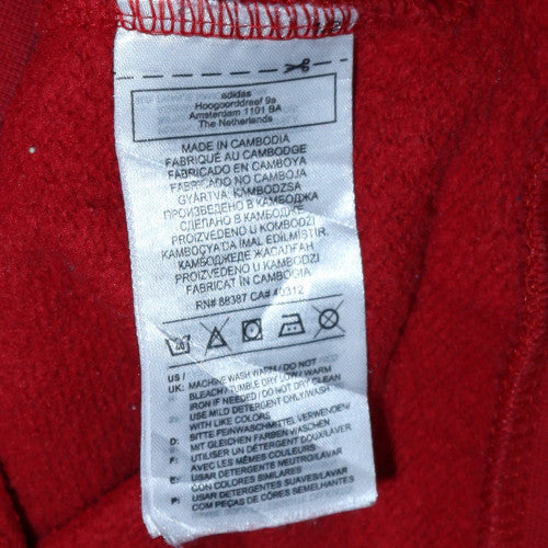 Adidas Men's Red Pullover Hoodie Size M Regular Fleece