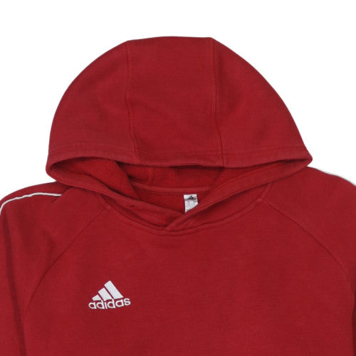Adidas Men's Red Pullover Hoodie Size M Regular Fleece