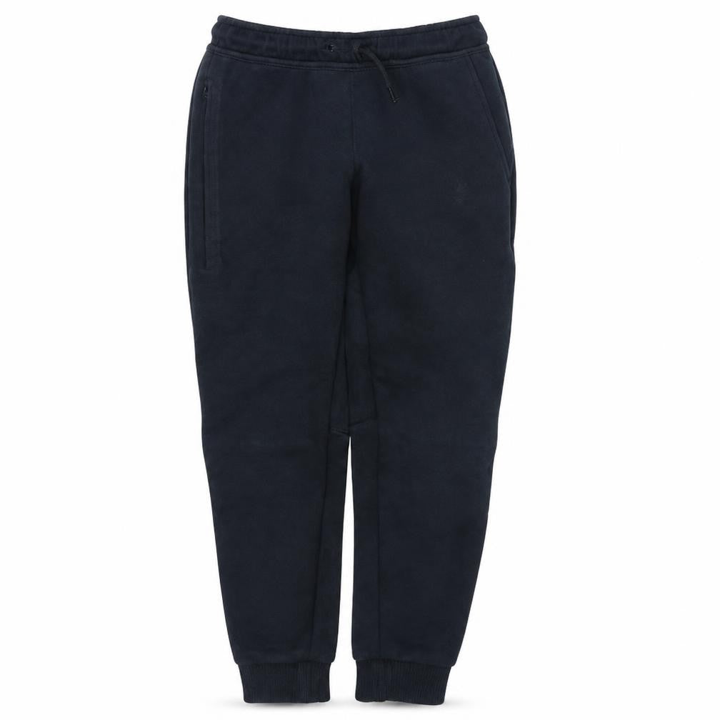 Front view of Nike boys’ black jogger sweatpants, size L, comfortable activewear trousers