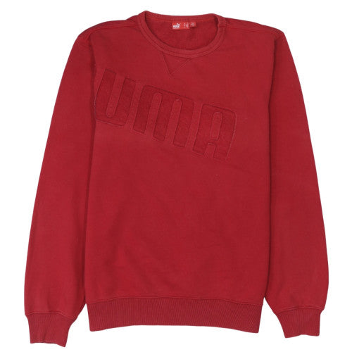Puma Men's Red Crew Neck Pullover Sweatshirt M