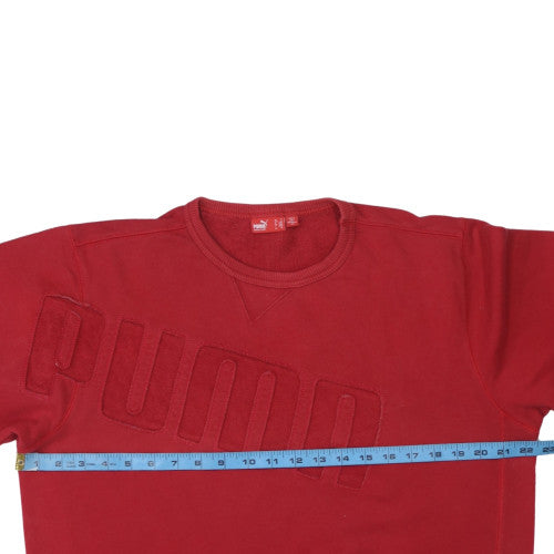 Puma Men's Red Crew Neck Pullover Sweatshirt M