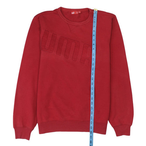 Puma Men's Red Crew Neck Pullover Sweatshirt M