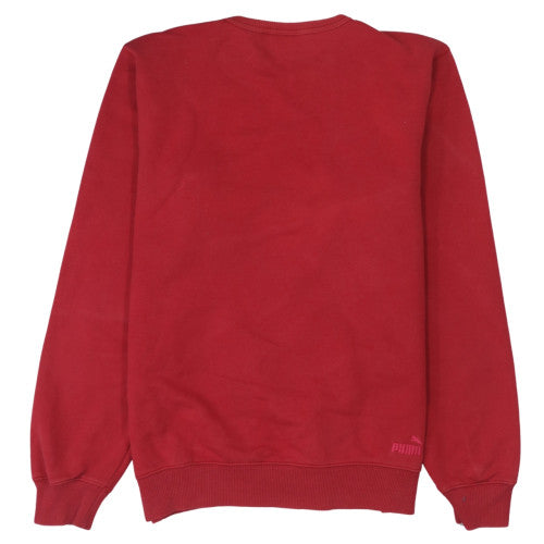 Puma Men's Red Crew Neck Pullover Sweatshirt M