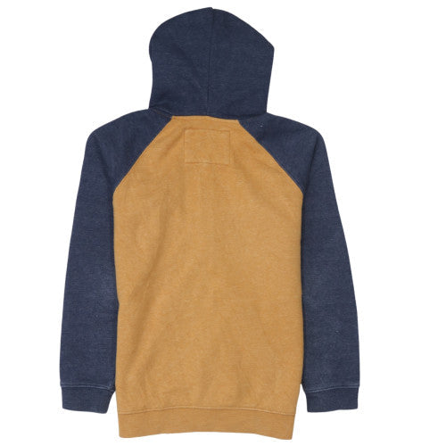 Quiksilver Teens Brown & Navy Full Zip Hoodie Size M