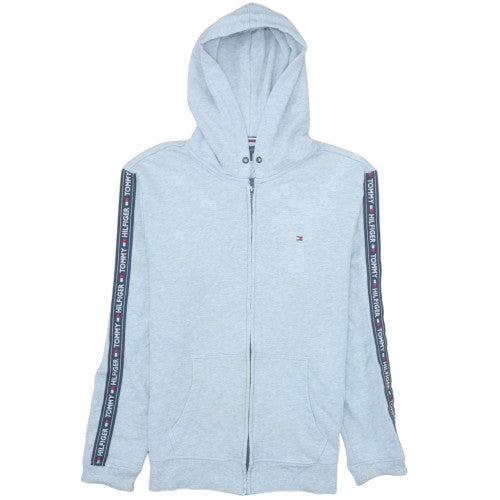 Tommy Hilfiger Men's Grey Full Zip Hoodie XL Classic Logo
