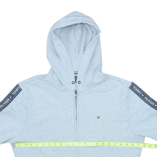 Tommy Hilfiger Men's Grey Full Zip Hoodie XL Classic Logo