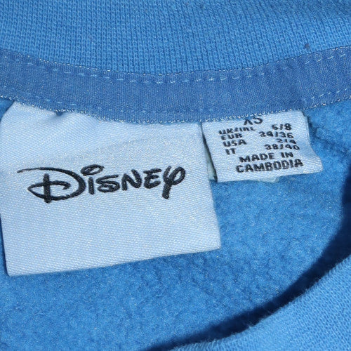 Disney Women Blue Stitch Sweatshirt Size S Ohana Means Family