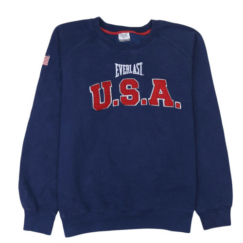 Everlast Men's Blue 2XL Pullover USA Graphic Sweatshirt