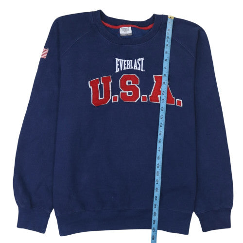 Everlast Men's Blue 2XL Pullover USA Graphic Sweatshirt