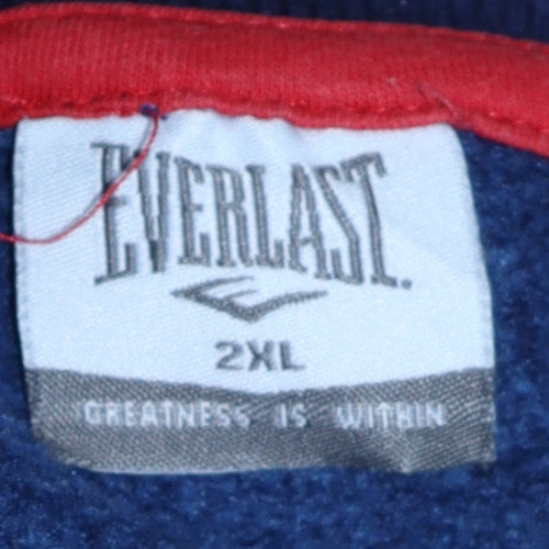 Everlast Men's Blue 2XL Pullover USA Graphic Sweatshirt
