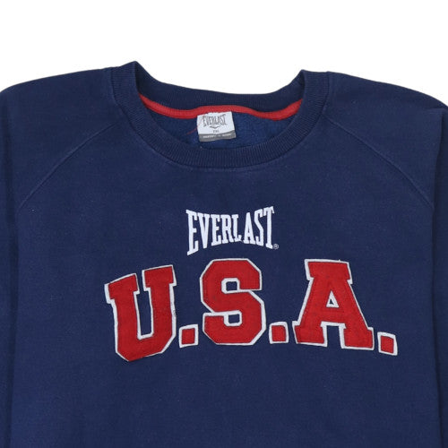 Everlast Men's Blue 2XL Pullover USA Graphic Sweatshirt