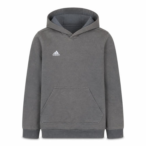Adidas Boys Grey Pullover Hoodie 13-14 Years Fleece Lined Classic Fit